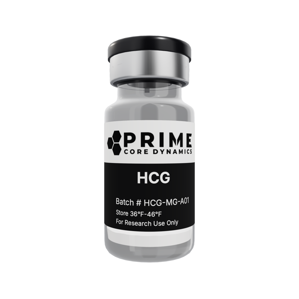 HCG 10,000iu lyophilized powder in a sealed glass vial.