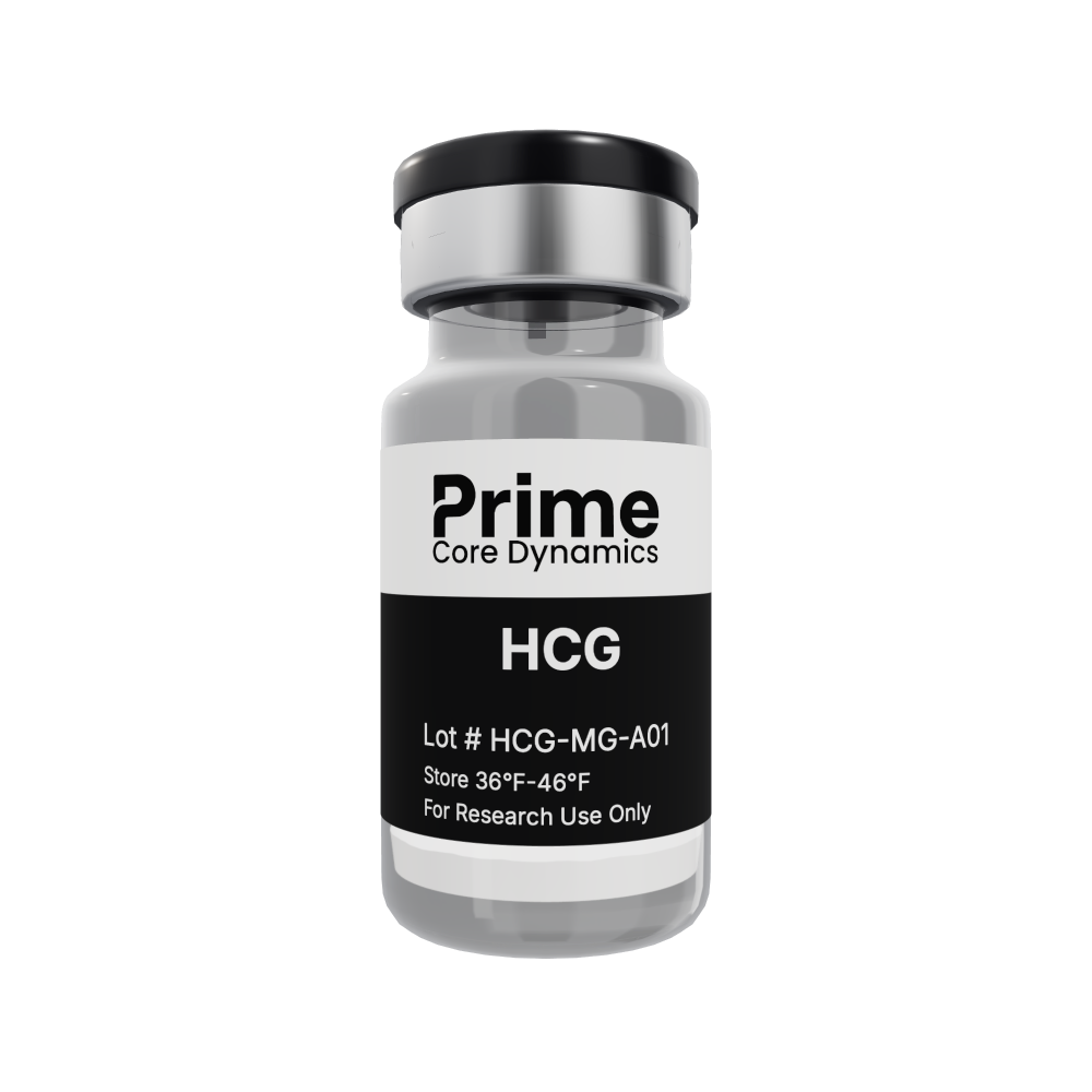 HCG 10,000iu lyophilized powder in a sealed glass vial.