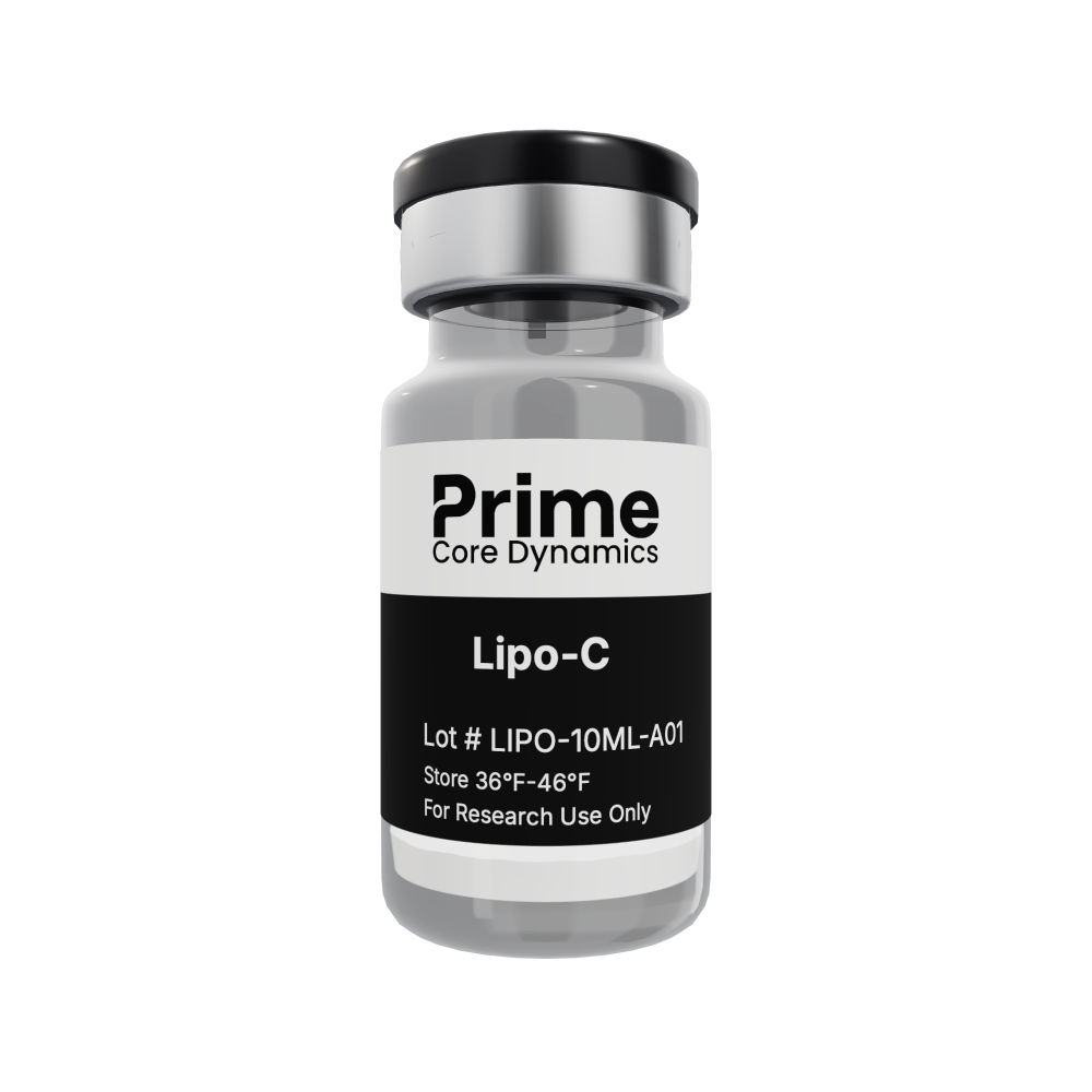 Lipo-C without B12 10ml liquid in a sealed glass vial.
